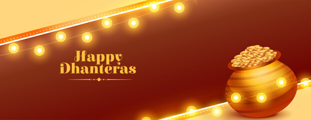 Canvas Print - happy dhanteras celebration poster pray for wealth and prosperity