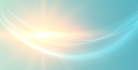 Wall Mural - bright and shiny sun flare blue background with streak trail effect
