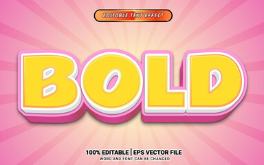 Wall Mural - Yellow bold pink soft 3d vector text effect design