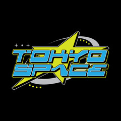 Wall Mural - tokyo japan y2k streetwear aesthetic slogan typography tshirt style logo vector icon design illustra