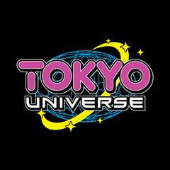 Wall Mural - tokyo japan y2k streetwear aesthetic slogan typography tshirt style logo vector icon design illustra