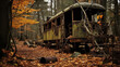 Octobers rust deep in the forest photograph, generative ai