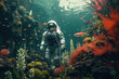 Astronaut unter Wasser