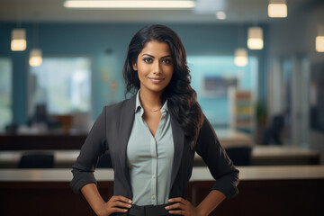 Wall Mural - Young indian businesswoman or corporate employee