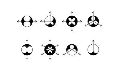 Poster - Set of vector arrow symbols.