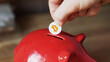 A saver puts a bitcoin in his piggy bank. A holder accumulates btc coin during the bear market. 