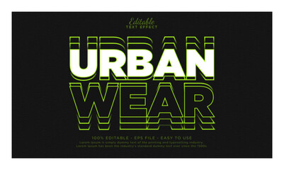 Aufkleber - Editable text effect streetwear t shirt vector mockup template