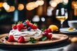 ﻿This text talks about a yummy dessert called Pavlova and why it is really tasty and important. There is a good restaurant located behind this area.. AI Generated