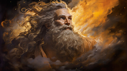 Wall Mural - Ancient Greek God Zeus