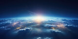 Fototapeta Fototapety kosmos - Panoramic view on planet Earth globe from space