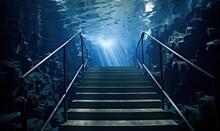 The Steps Disappeared Into The Deep Waters, Enticing The Adventurous Souls To Explore The Hidden Depths.