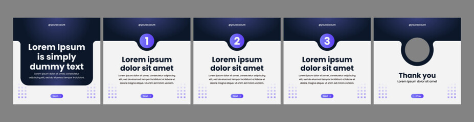 simple editable carousel template for social media posts