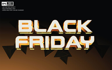 Poster - Black friday 3d editable vector text effect on black background