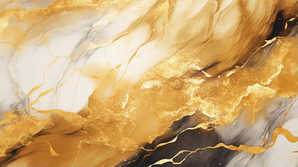 Sticker - Golden marble texture