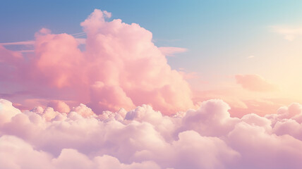 Wall Mural - clouds are pastel gradient abstract sky background