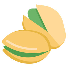 Poster - pistachio filled outline icon,linear,outline,graphic,illustration