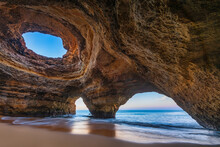 Travel Portugal Algarve -famous And Magical Benagil Cave Algarve Portugal Europe