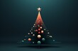 canvas print picture - Abstrakter Weihnachtshintergrund mit Weihnachtsbaum in grüner Farbe, Podiumsdesign für Vitrine oder Produktpräsentation, Ki generriert