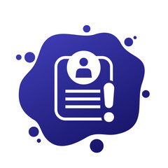 Poster - important personal data icon for web