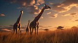 Fototapeta  - Giraffe in the Wild