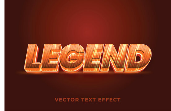 Legend 3d text effect in with luxury text template