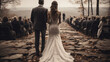 Mountain wedding - fall - autumn - country - bride groom - celebration - nuptials - peak leaves  - marriage 