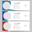 Modern Email Signature Design, vector file layout template design