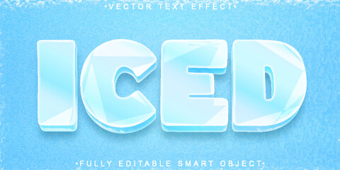 Poster - Cold Ice Vector Fully Editable Smart Object Text Effect