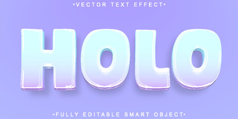 Poster - Cartoon Holo Vector Fully Editable Smart Object Text Effect