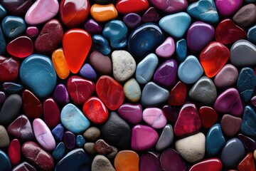 Poster - A detailed close-up image of a bunch of rocks. This versatile picture can be used in various projects and designs.