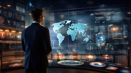 Poster - Digital media martech concept for internet business technology