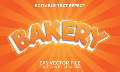 Wall Mural - bakery editable text effect
