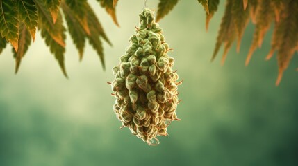 Poster - Drying marijuana pods for research on THC and CBD in alternative medicine