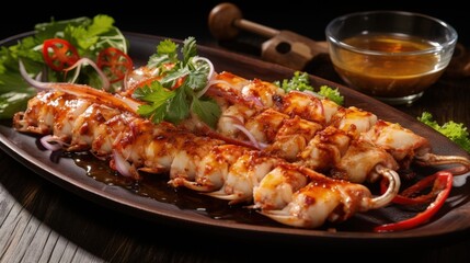 Poster - Grilled squid and seafood are staples in Thai cuisine at this hotel