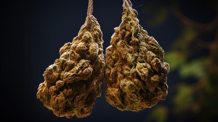 Poster - Drying marijuana pods for research on THC and CBD in alternative medicine