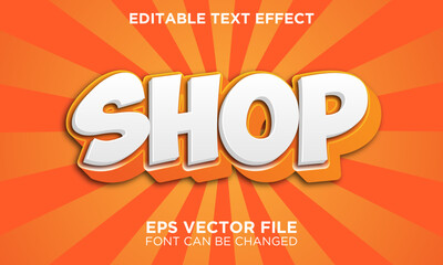 Wall Mural - shop text effect