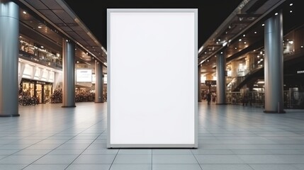 Poster - Empty advertising board available in mall for text