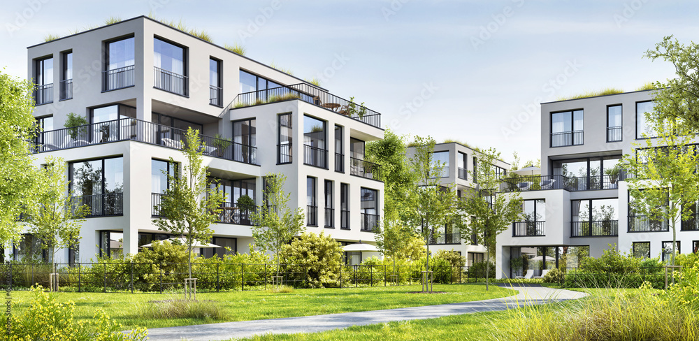 Complex Of Modern Residential Buildings Stock Photo | Adobe Stock