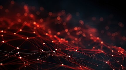 Abstract futuristic digital background with glowing lines and dots resembling a network plexus