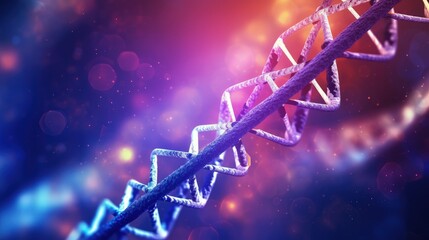 Poster - futuristic background showcases cutting edge technology in genetic engineering 3d illustration of dn