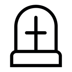 Sticker - halloween icon gravestone