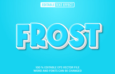 Poster - Editable frost text effect 3d style template