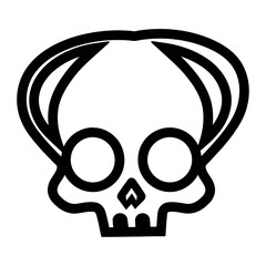 Canvas Print - halloween icon skull