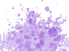 Vector Brush Stroke. Abstract Fluid Splash. Isolated Splash On White Backdrop. Gradient Paintbrush. Watercolor Textured Background.  Violet Purple Sale Banner Brushstroke.
