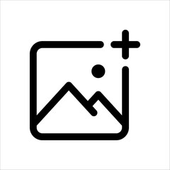 add photos icon. Simple element illustration. add photos concept symbol design on white background