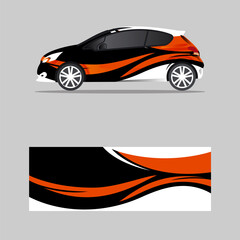 Wall Mural - wrapping car decal creative flame design vector