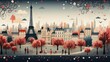 Paris pattern background stock photography intricate