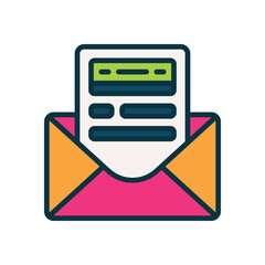 Poster - email filled color icon. vector icon for your website, mobile, presentation, and logo design.