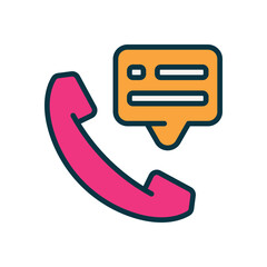 Poster - phone call filled color icon. vector icon for your website, mobile, presentation, and logo design.