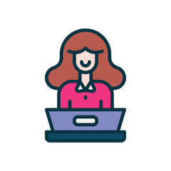 Poster - support filled color icon. vector icon for your website, mobile, presentation, and logo design.